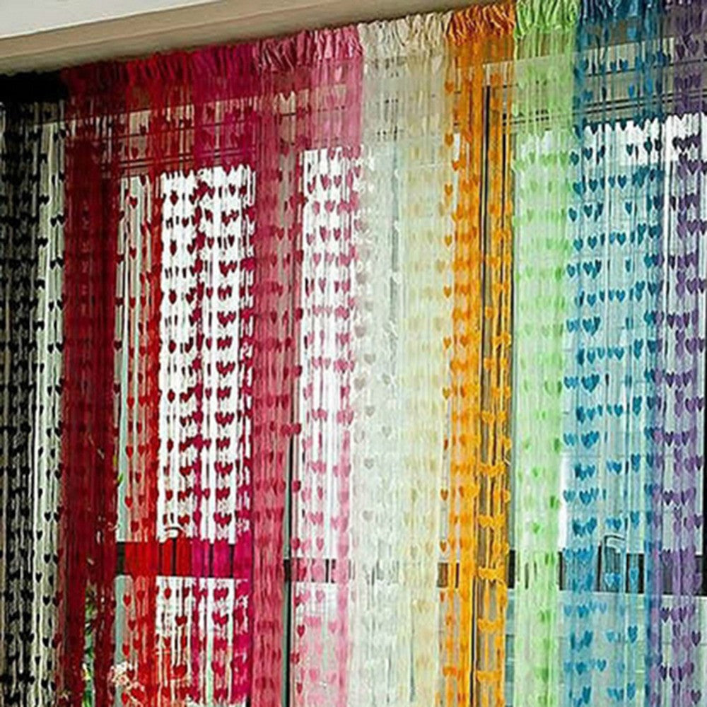 Cute Heart Line Tassel String Door Curtain Window Room Divider Curtain