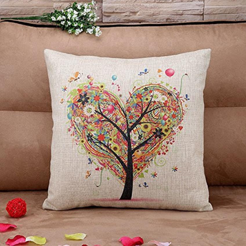 Qualified Cushion Cover Pillow Case Linen Square Throw Flax Decorative Cushion Pillow Cover dig6428