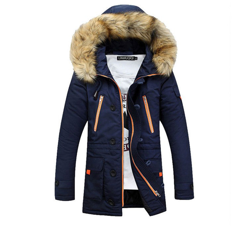 Online discount shop Australia - Men Parka Men's Long Hooded Warm Casual Couple Coats S-3XL MWM981