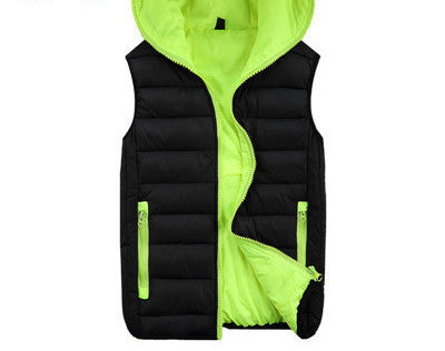 Online discount shop Australia - Fashion Men's Vest Men Brand Hooded Vest Male Fashion Cotton-Padded Waistcoat Jacket and Coat Warm Vest 3XL 2XL