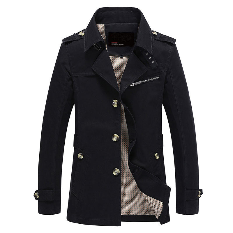 Online discount shop Australia - Men Jacket Coat Long Section Fashion Trench Coat Jaqueta Masculina Veste Homme Brand Casual Fit Overcoat Jacket Outerwear 5XL