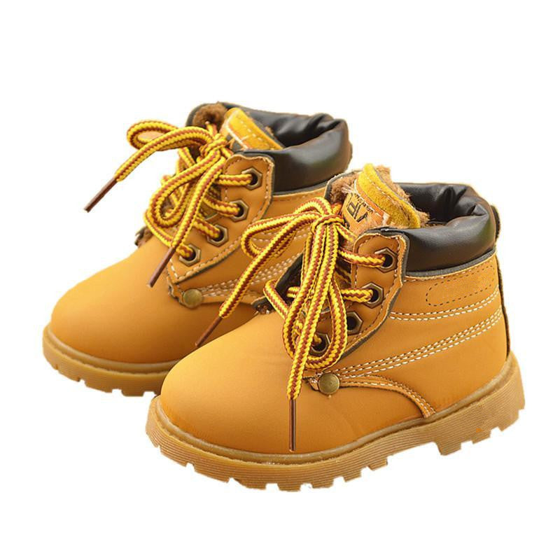 Online discount shop Australia - Comfy kids Fashion Child Leather Snow Boots For Girls Boys Warm Martin Boots Shoes Casual Plush Child Baby Toddler Shoe