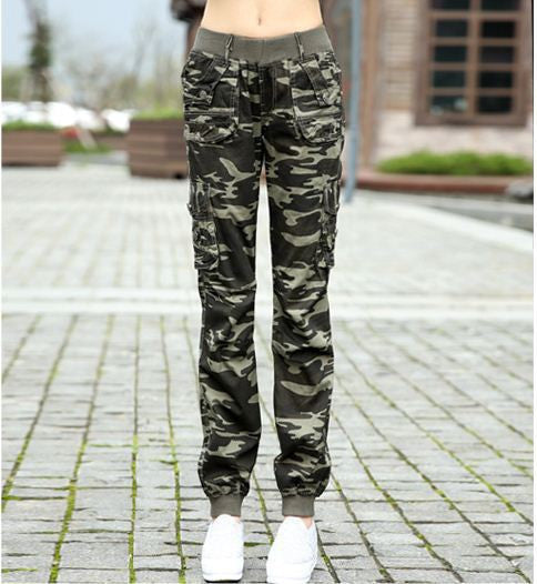 Online discount shop Australia - camouflage pants women Camouflage Cargo pants women Military fashion Casual Loose Baggy pants