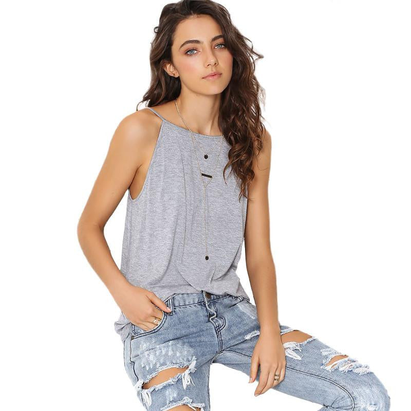 women tops casual and sexy backless women clothing solid women tank tops