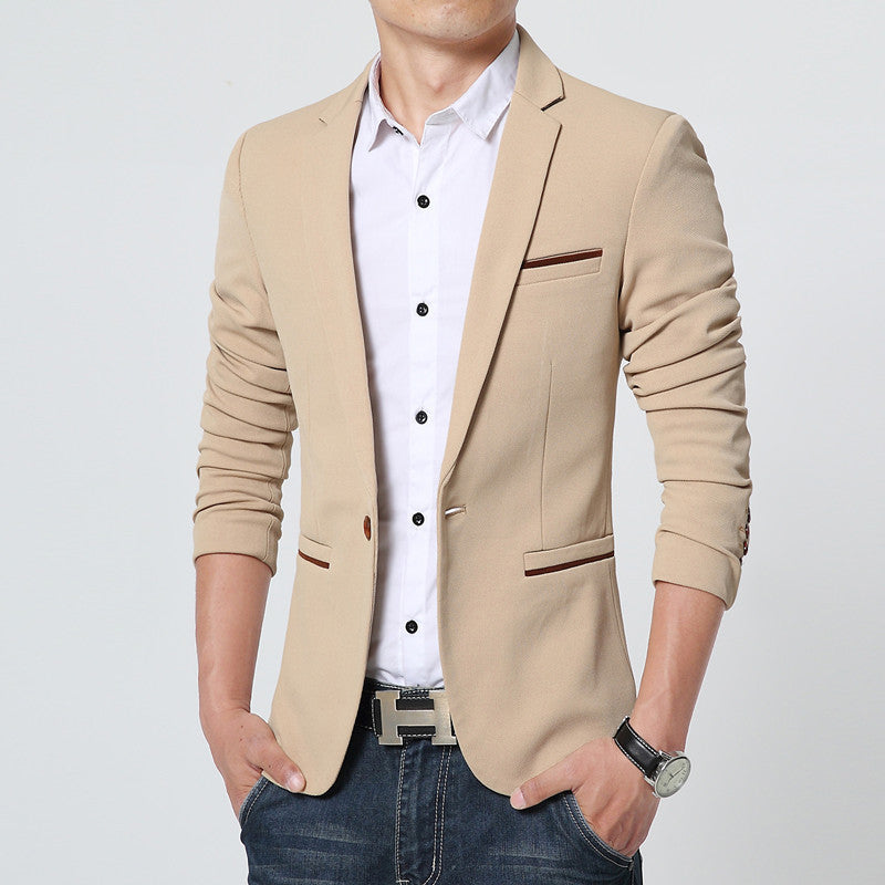 Online discount shop Australia - Luxury Men Blazer New Fashion Brand High Quality Cotton Slim Fit Men Suit Terno Masculino Blazers Men