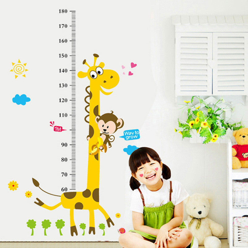 Online discount shop Australia - Kids Height Chart Wall Sticker home Cartoon Giraffe Height Ruler Home Decoration room Decals Wall Art Sticker wallpaper