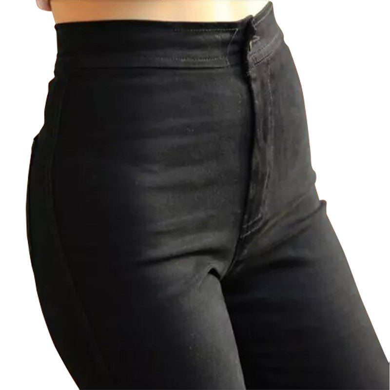 Online discount shop Australia - High Waist Jeans Sexy Woman Jeans Elastic Trousers Feet Pants Leggings Black Skinny Jeans Woman Pencil Women Long Pants