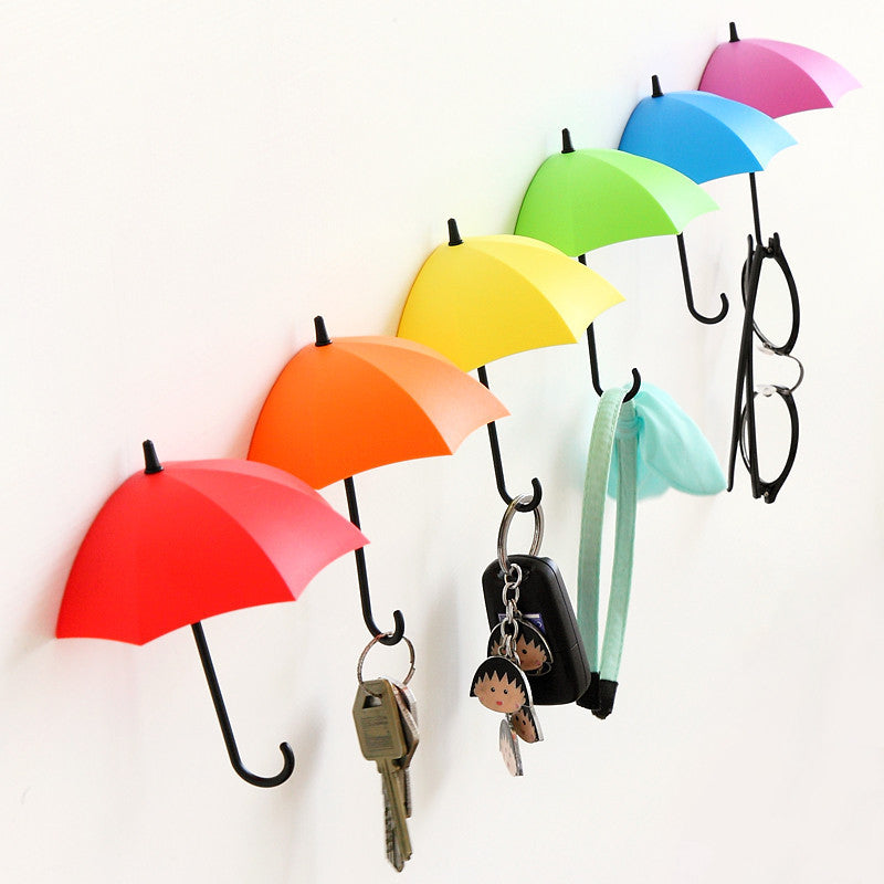 Umbrella shape 3 with hook Sticky hooks Kitchen/Bathroom/Bedroom/Living room Super Weigh Hook up Hooks & Rails