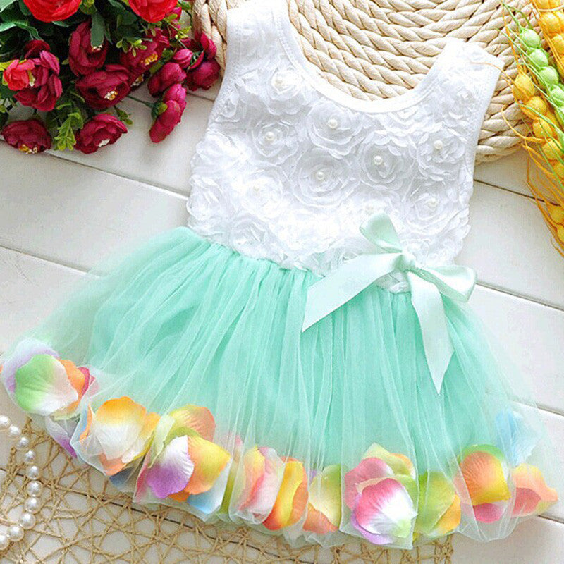 Online discount shop Australia - Kid Girls Princess Toddler Baby Party Tutu Lace Bow Flower Dresses Clothes