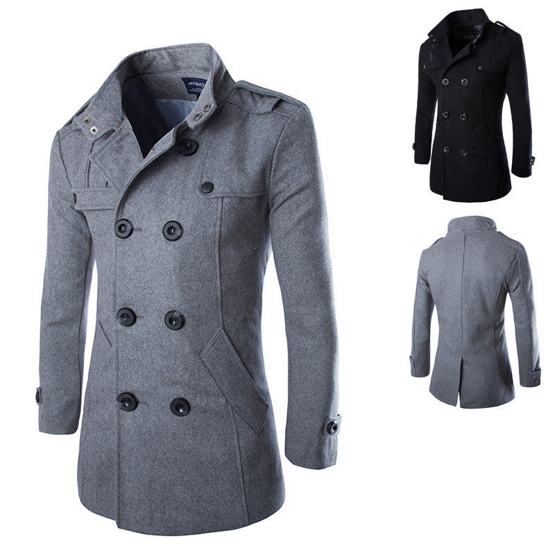 Online discount shop Australia - Men Casual Jacket Wool Coat Trench Coat Men Slim Fit Overcoat For Men Pea Coat Down & Parkas Plus Size:M-XXXL