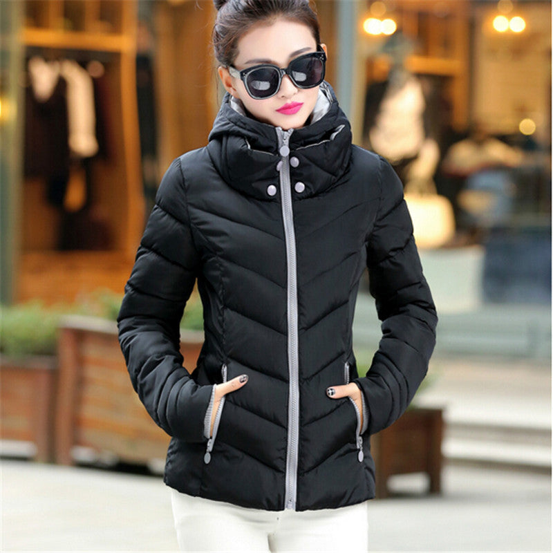 Fashion Down & Parkas Warm Coat Women Light Thick Plus Size Hooded Jacket Female Outerwear C1728
