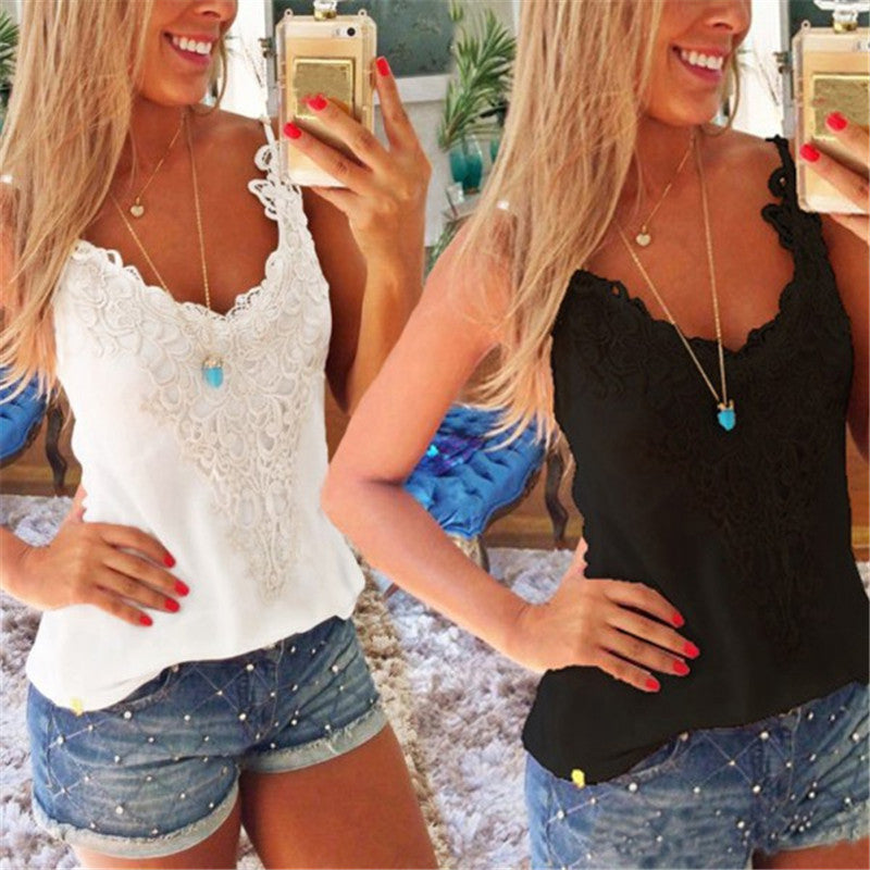 Online discount shop Australia - New  Womens Sexy Lace Crochet Camisole Sleeveless Blouses Tank Tops