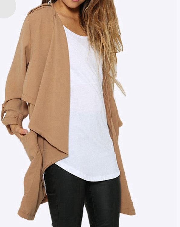 Online discount shop Australia - 3 Color New  Fashion Women  Long Sleeve Jacket Coat Solid Pocket Cardigan Tops  Plus Size
