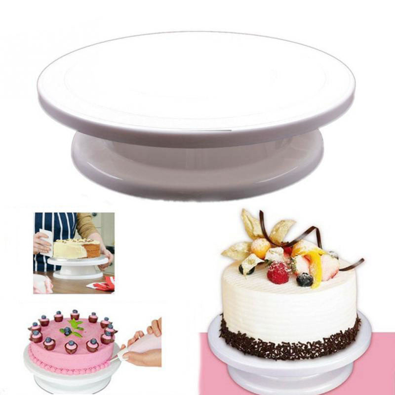 DIY Cakes Decoration Turntable Manually Rotating Round Shaped Cake Mounting Pattern Tool E2shopping