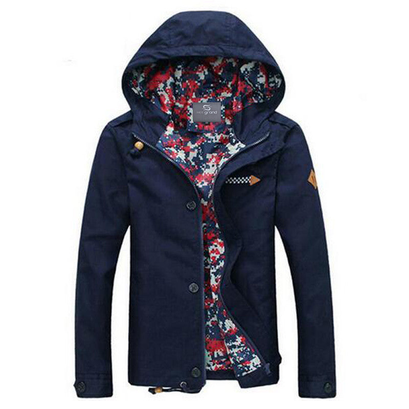 Online discount shop Australia - HEE GRAND Men's Jacket New Arrival Men Jacket With Hood Fashion Jacket Casual  Jacket 5 Colors MWJ806