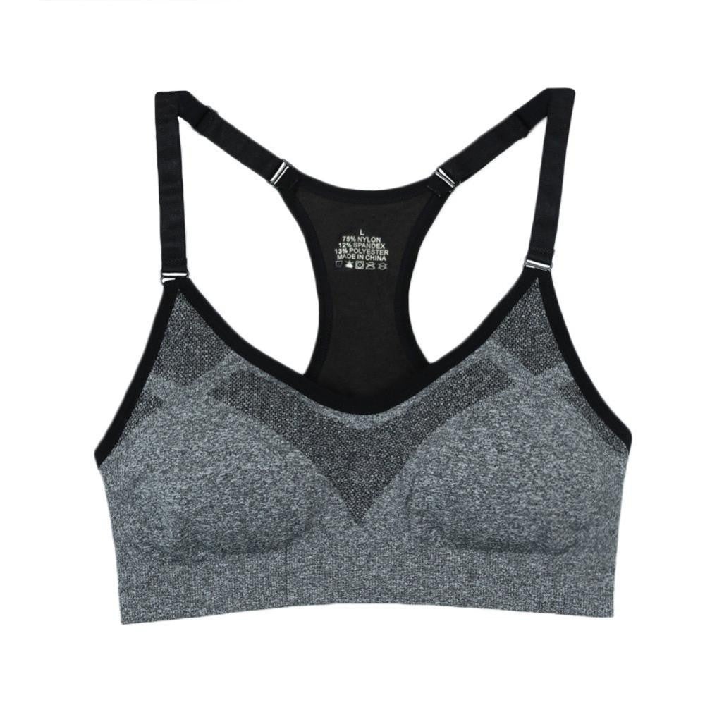 Women Fashion Bra Stretch Tank Top Bra Women Crop Tops Fitness Sportswear Vest