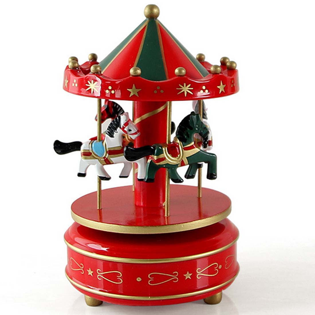 Wooden Merry-Go-Round Carousel Music Box For Kids Wedding Gift Toy