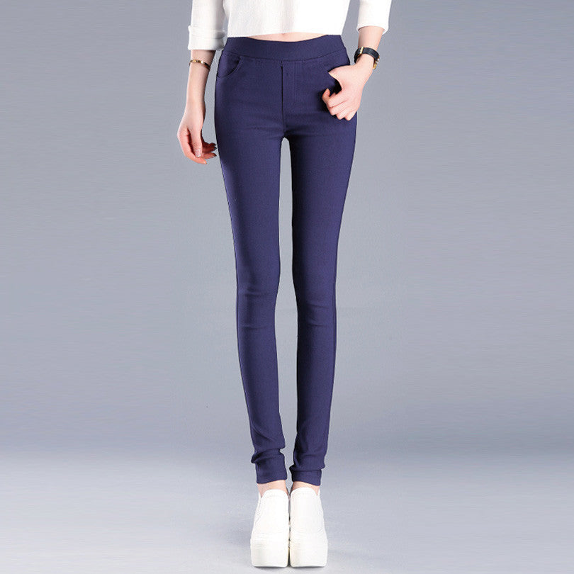 Online discount shop Australia - Colored Stretch Fashion Female Candy Colored Pencil Women's Pants Elastic Cotton Pants OL Slim Trousers Size S-3XL