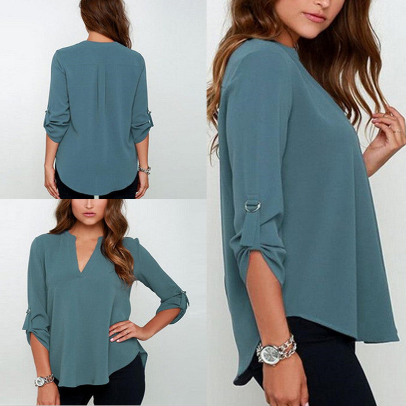 Online discount shop Australia - 9 colors Feminino Trendy S-5XL Plus Size Women Blouses Ladies Office Shirts Long Sleeve Top Women Clothing