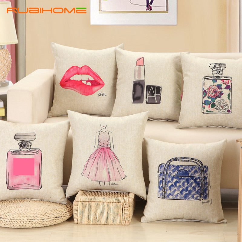 Online discount shop Australia - Fashion red lips cushion without inner lipstick perfume bottle home sofa decorative pillow car seat