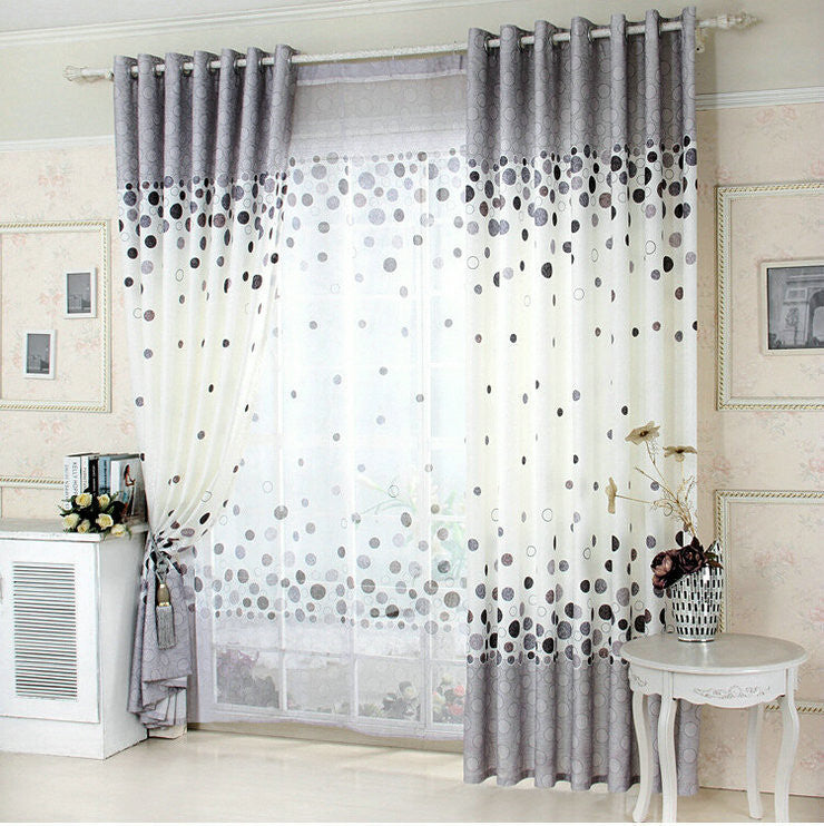 Online discount shop Australia - Blue Window Curtain For Living Room Blackout Curtain Floral Kitchen Curtains