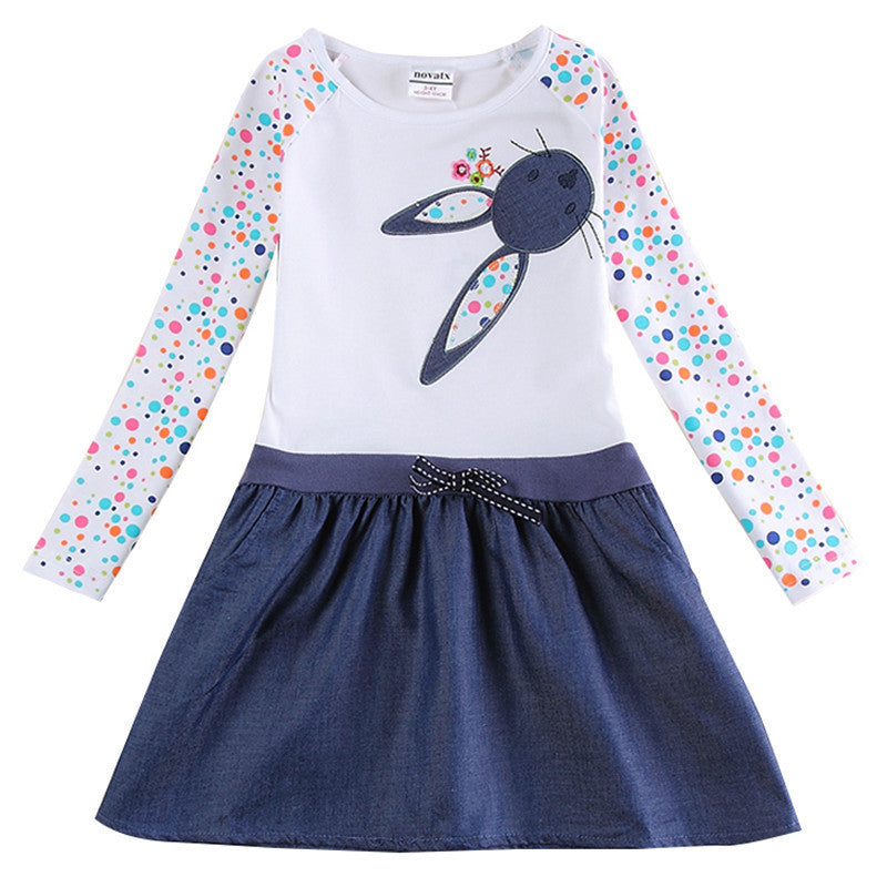 Online discount shop Australia - Baby Girl Dress long sleeve kids dresses for girls Clothes children clothing Kids Clothes Party Nova Girls Dress H5922
