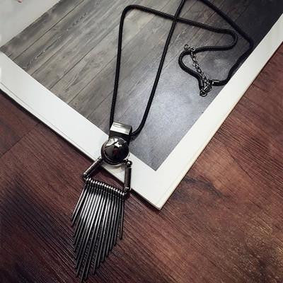 Women Pendant Necklaces Fashion All-match Long Necklace Exaggerated Personality Sweater Chain