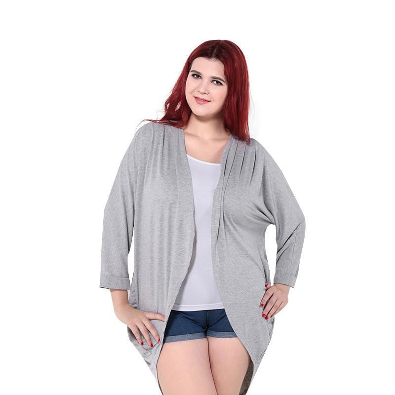 Online discount shop Australia - Kissmilk Plus Size Women Loose Big Size Kimono Cardigan Blouse 3XL 4XL 5XL 6XL