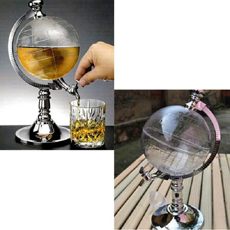 Novelty Globe Shaped Beverage Liquor Dispenser Drink Wine Beer Pump Single Canister Pump High