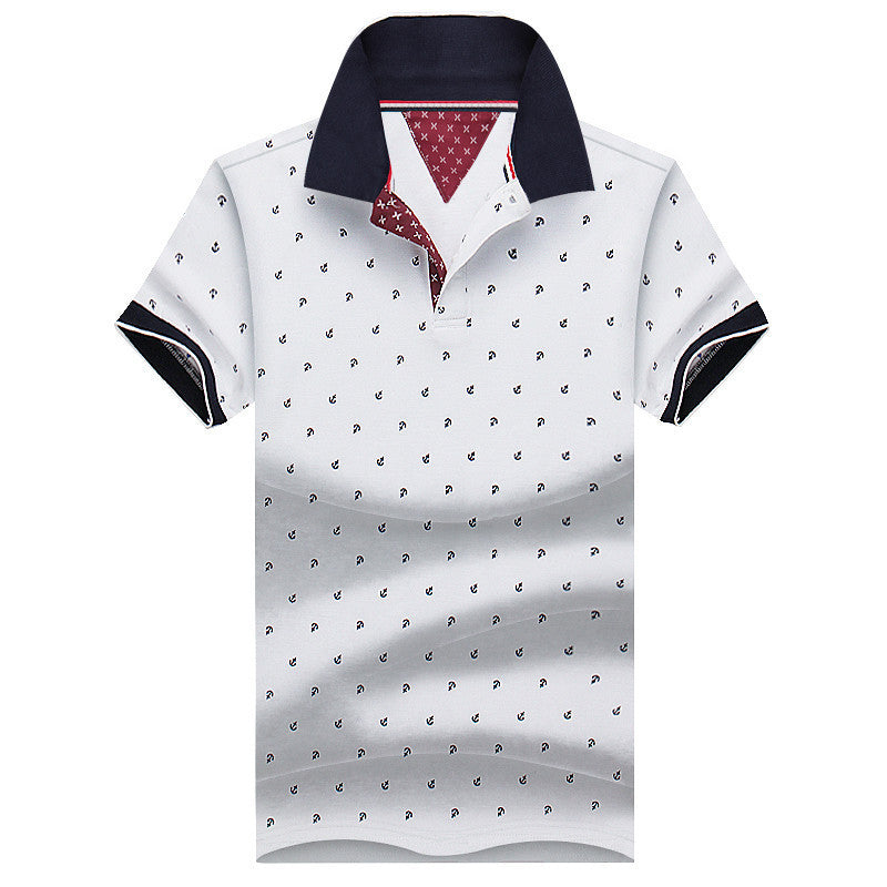 Polo Shirt Men 100% Cotton Printed POLO Shirts Brands Short Sleeve Camisas Polo Stand Collar Male Polo Shirts 3XL,EDA377