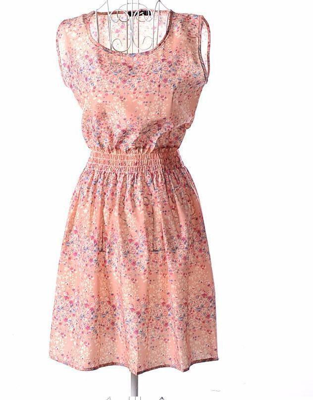 Women Summer Low V-Neck Dress Long Sleeve Floral Mini Dress Retail/
