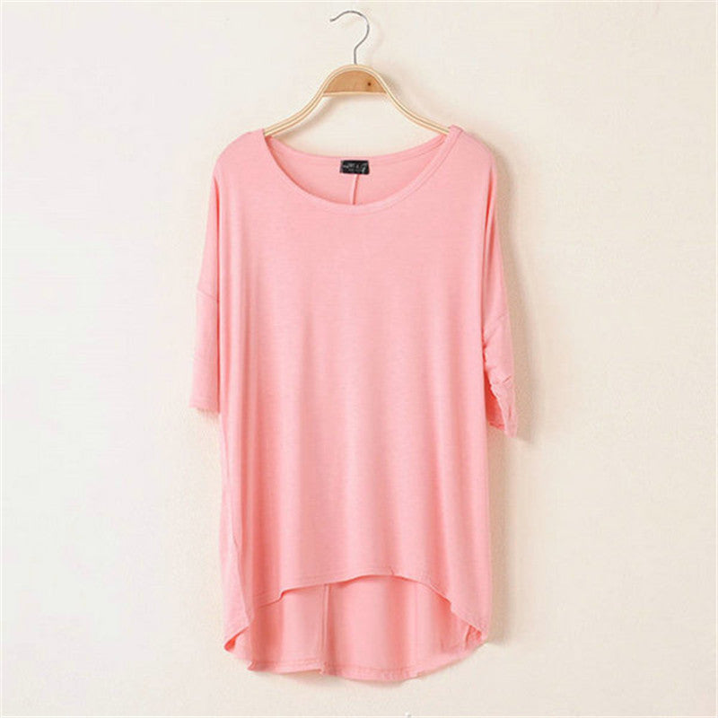 Online discount shop Australia - Cotton Casual Women Oversized Batwing Short Sleeve T-shirts Loose Tops Tee 16 Colors