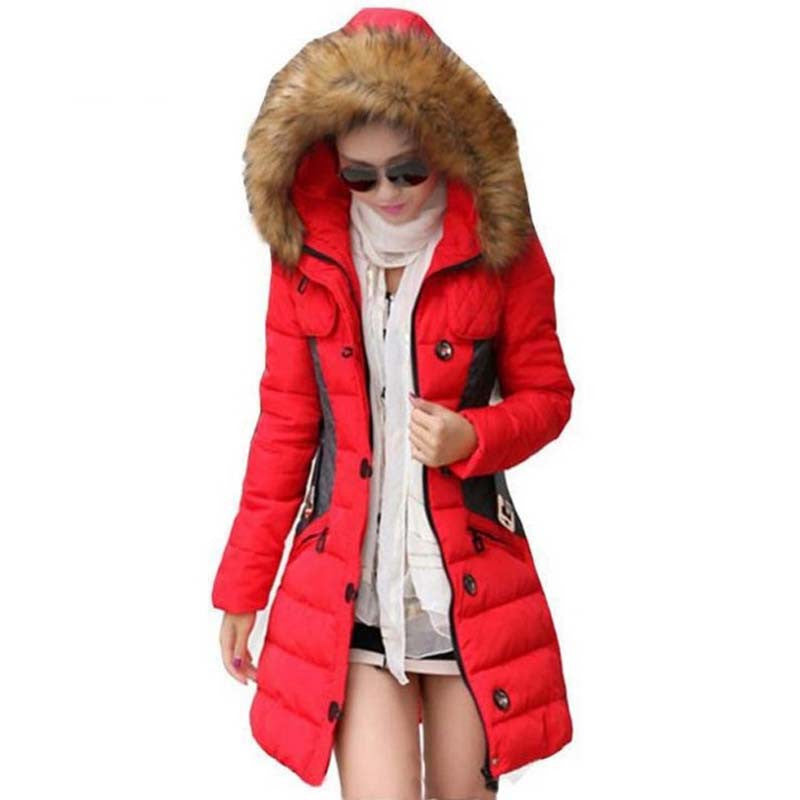Online discount shop Australia - 1PC  Jacket Women Parka Fur Collar Thickening Cotton Padded Coat  BB0041