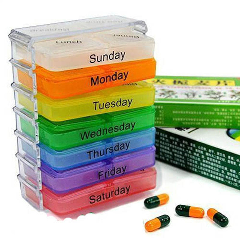 est Medicine Weekly Storage Pill 7 Day Tablet Sorter Box Container Case Organizer