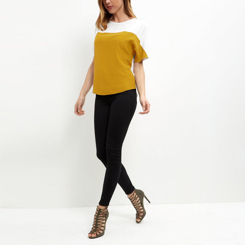 Online discount shop Australia - Fashion Short Sleeve O Neck Vintage Patchwork Chiffon Women Blouse Casual Shirt Tops Plus Size 5XL 6XL XXXXL
