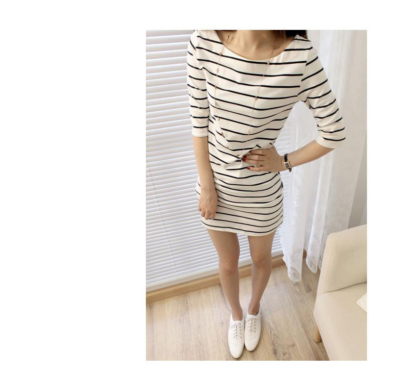 shirt women korean fashion clothing vetement tops striped long o-neck blouses