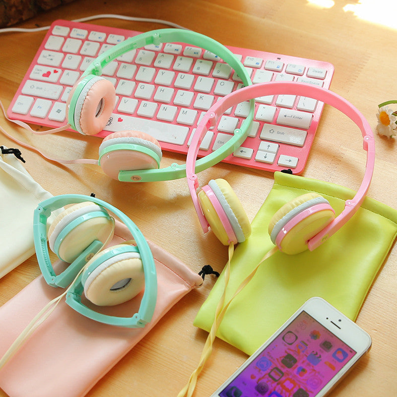 Birthday Gifts Cute Headphones Candy Color Foldable Kids Headset Earphone for Mp3 Smartphone Girl Children PC Laptop