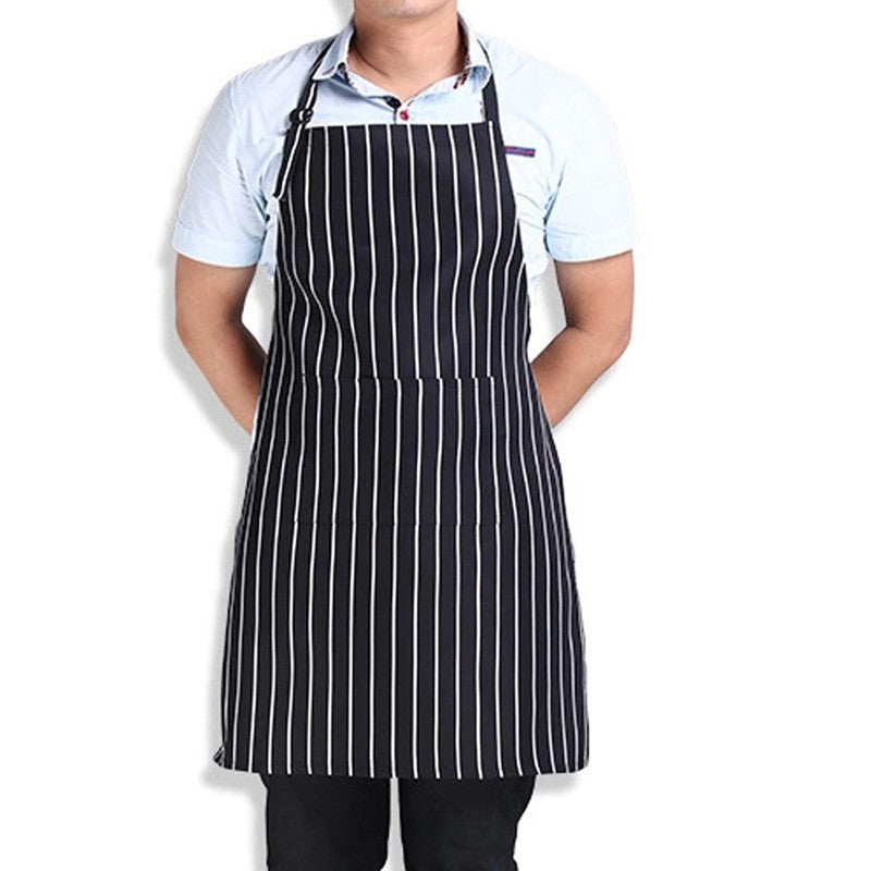 Online discount shop Australia - Adjustable Stripe Bib Apron with 2 Pockets Chef Waiter Kitchen Cook New Tool Kitchen Apron &
