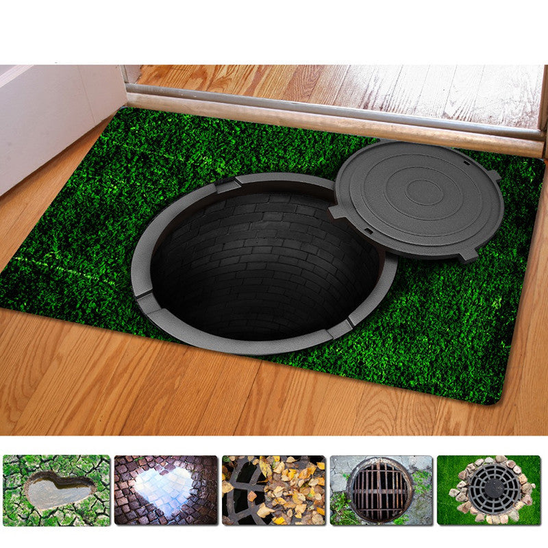 Online discount shop Australia - Fashion 3D Trap Printed Carpet For Living Room Bedroom Floor Mats Kitchen Rugs Entrance Doormats Funny Rubber Door Mat #85123