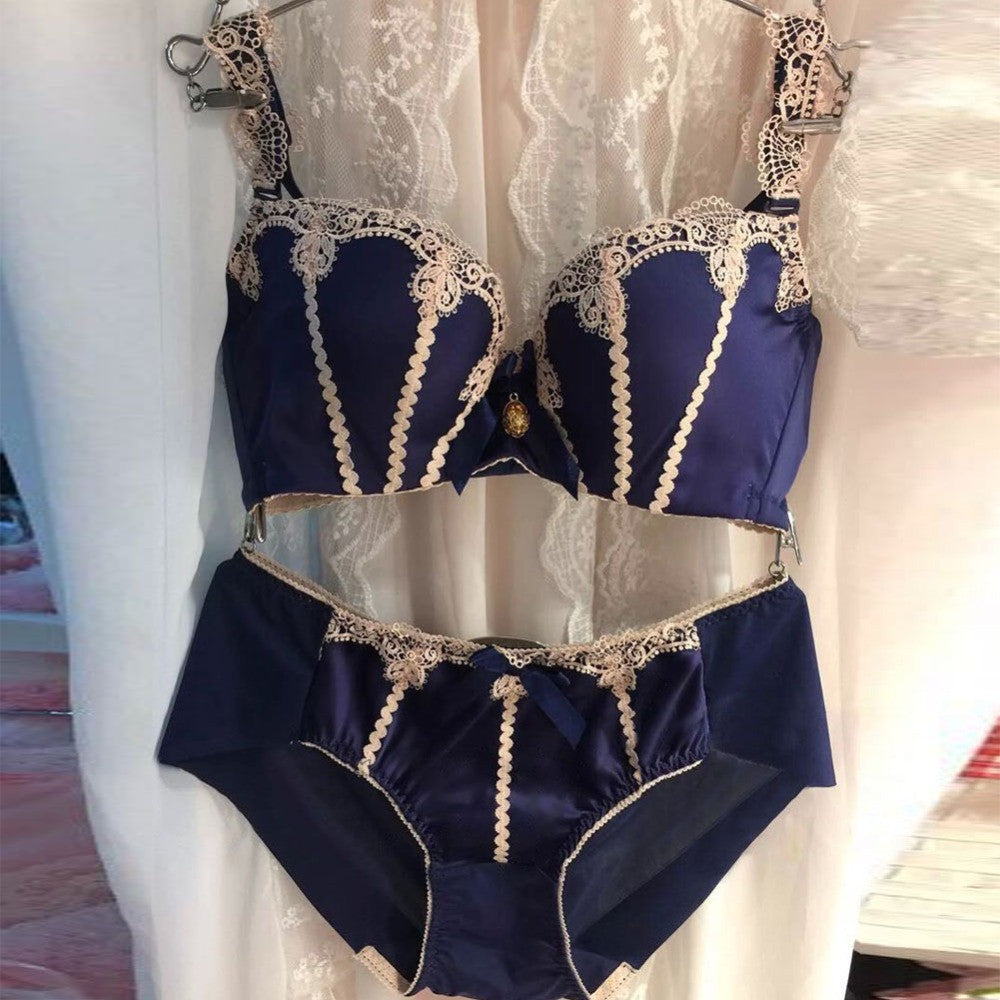 Elegent Women Lace Lingerie Underwear Push-Up Padded Bra Set
