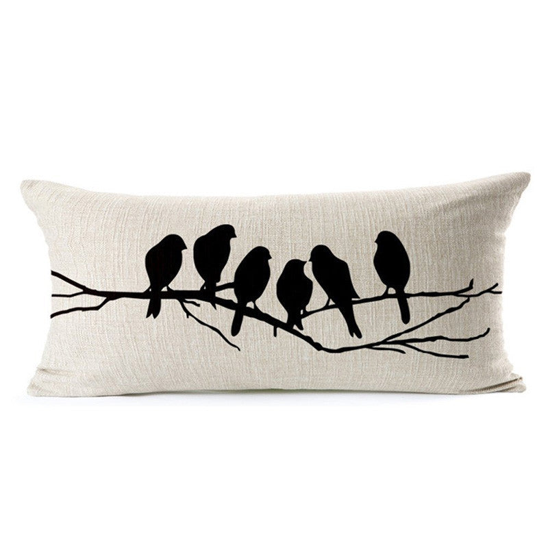 Online discount shop Australia - Black Custom Cushion Covers Birdcage Pillows Covers Birds On The Tree Throw Cases Gifts Wedding Decoration Favor #85128