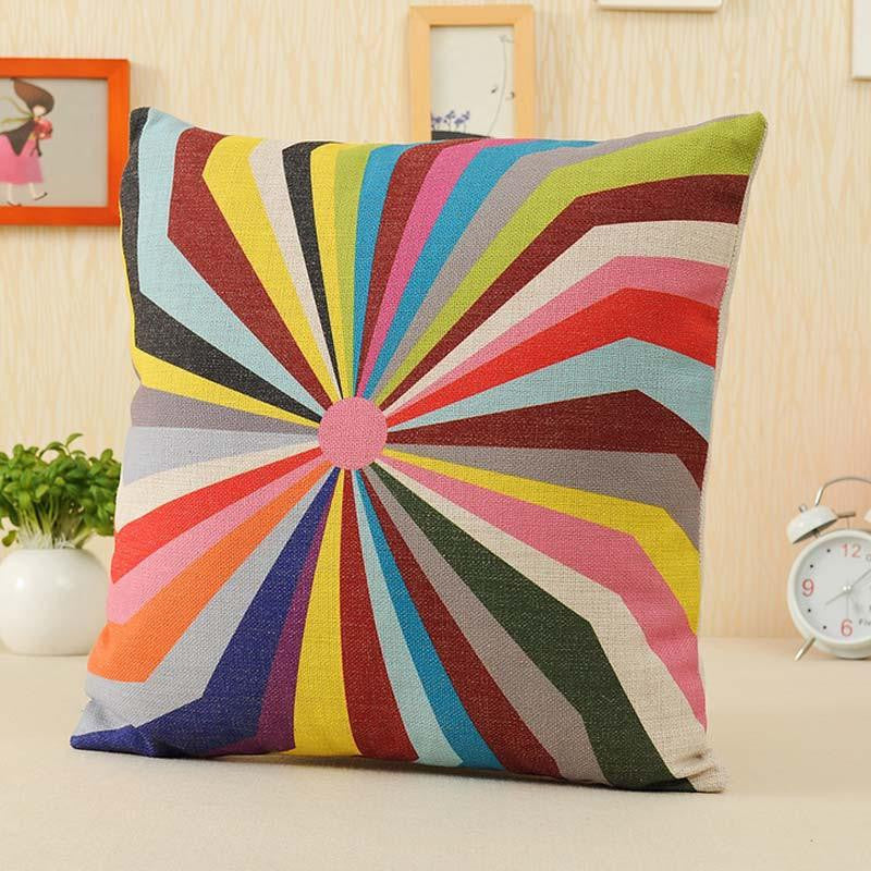 Top Finel Geometry Decorative throw Pillows case Linen Cotton Cushion Cover Creative decoration for Sofa Car covers 45X45cm