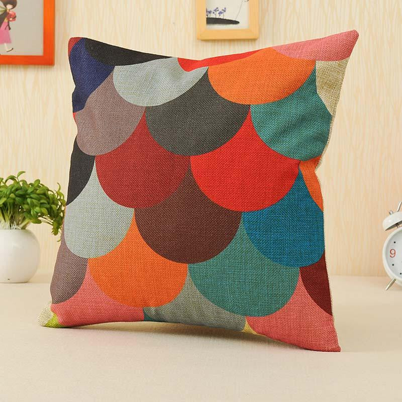 Top Finel Geometry Decorative throw Pillows case Linen Cotton Cushion Cover Creative decoration for Sofa Car covers 45X45cm