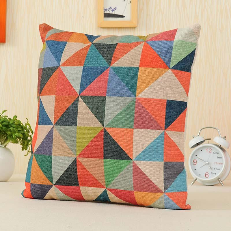 Top Finel Geometry Decorative throw Pillows case Linen Cotton Cushion Cover Creative decoration for Sofa Car covers 45X45cm