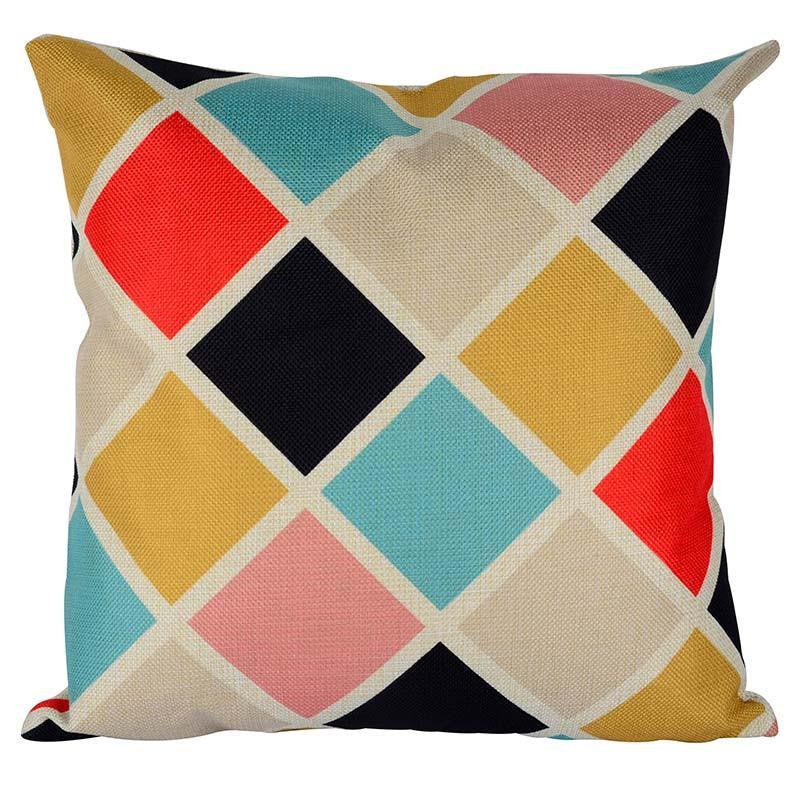 Top Finel Geometry Decorative throw Pillows case Linen Cotton Cushion Cover Creative decoration for Sofa Car covers 45X45cm