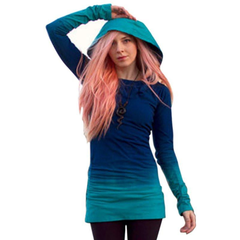 Women's Pullover Hoodie Sweatshirt Long Sleeve Hooded Jumper Tunic Tops