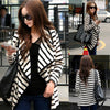 Casual Fashion Women Long Sleeve Striped Tops Cardigan Blouse Jacket