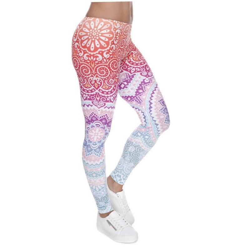 Trend 3d Aztec Ombre Women Leggings brand Legging Feminino Slimming Leggins Trousers for Women