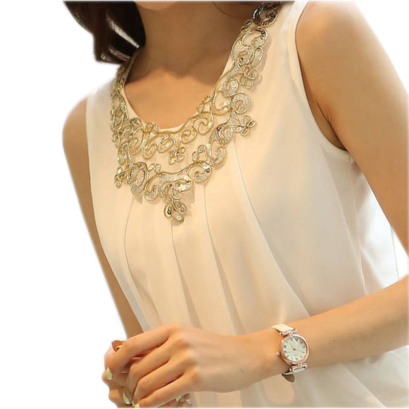 Online discount shop Australia - chiffon blouse ladies tops plus size women clothes white shirt women blouses tops