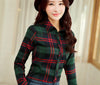 Online discount shop Australia - Brand Women's Clothing Plaid Casual shirts Long Sleeve Shirt Outerwear Loose Plus Size  Blouse